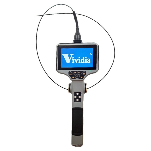 Vividia Articulating LCD Borescope, ⌀ 2mm, 3.6ft Long, 5" Monitor, Flexible NP-2011